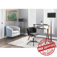 Lumisource OC-FRAN ANVBK Fran Contemporary Task Chair in Black Velvet